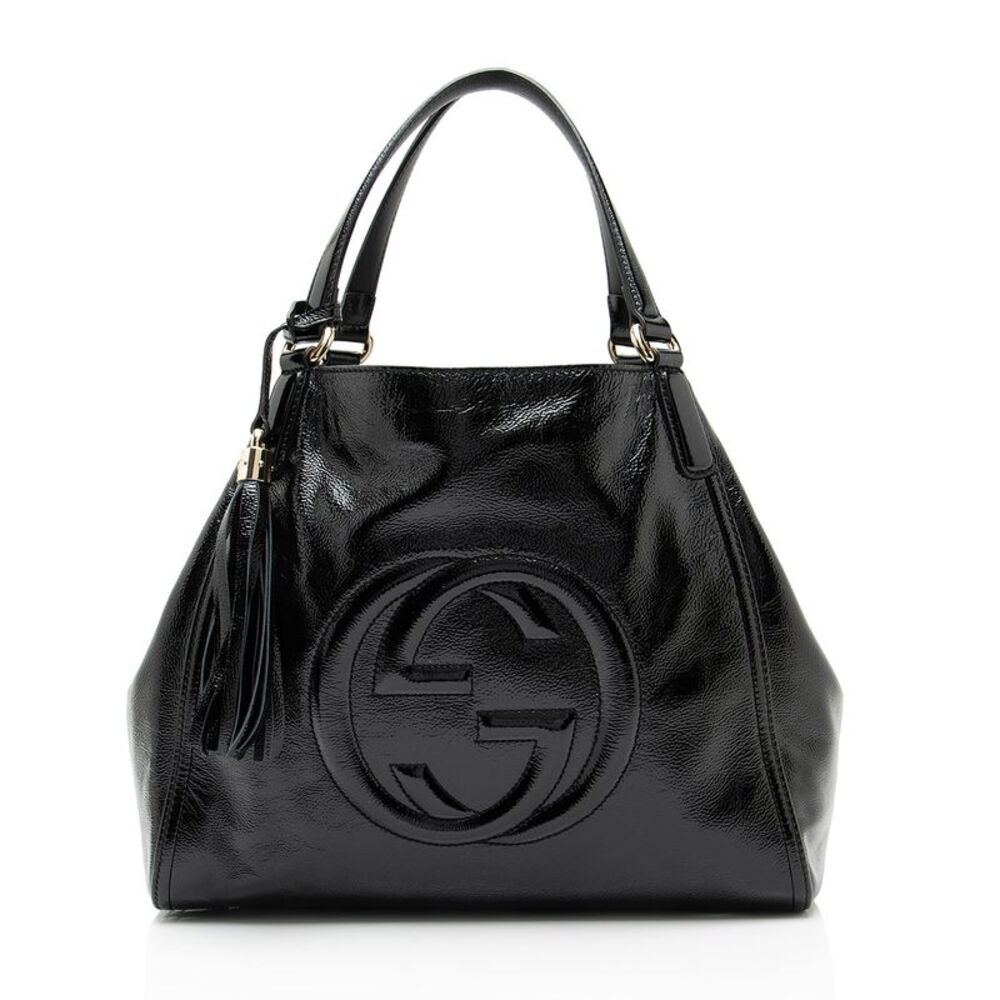 Gucci Patent Leather Soho Medium Tote